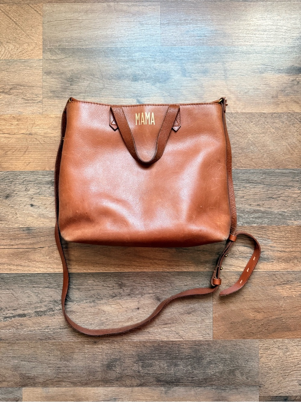 Madewell Brown Leather 'MAMA' Crossbody Bag